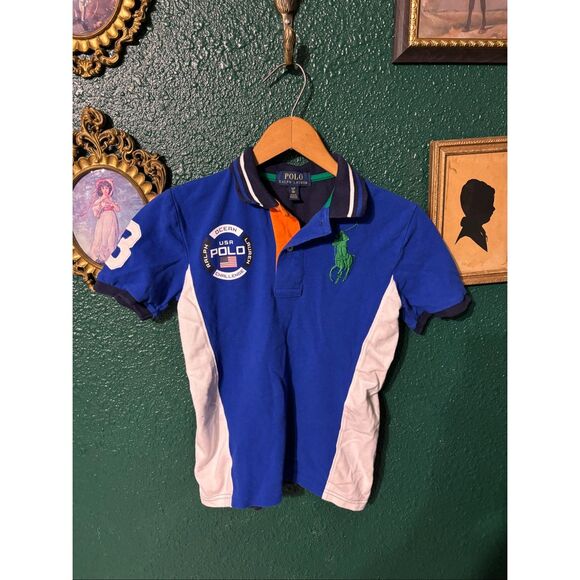 Polo Ralph Lauren Boys Ocean Challenge 3 Polo Sz 8/Small - Picture 1 of 3